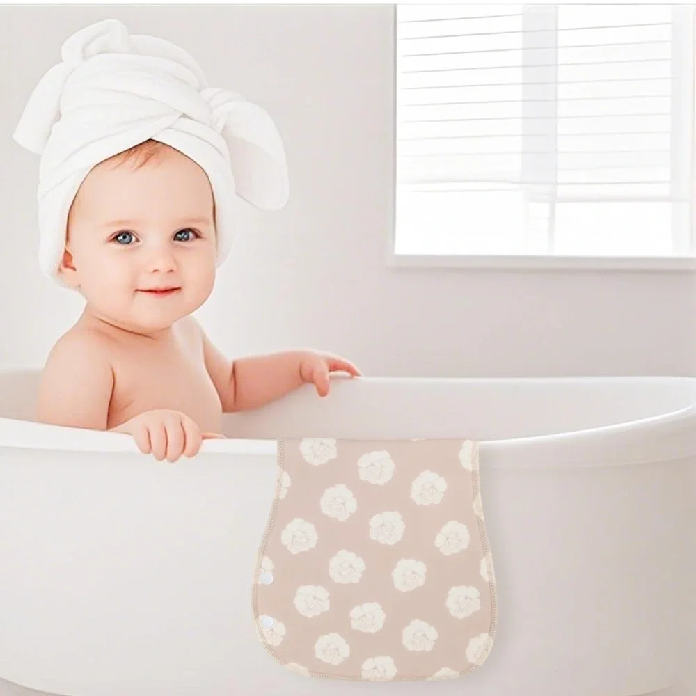 12 Pack Baby Burp Cloths 3 Layers Thicken Cotton Absorbent Soft Spit Up Bibs